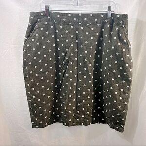 BonMarche’ Spot Linen Blend Skirt Size 18